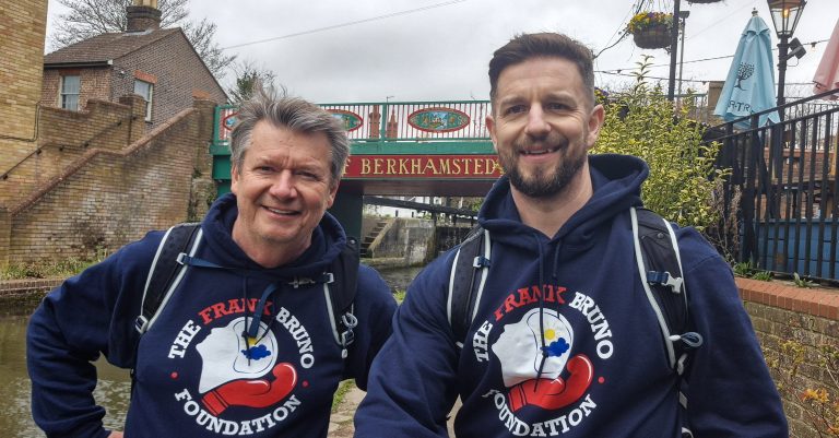 Dave and Sean take a selfie in front of the Berkhamsted Canal Bridge